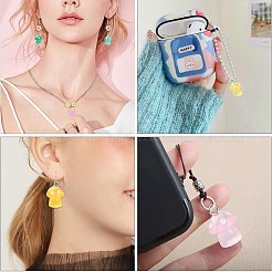 45шт 9 цвета светящиеся полупрозрачные подвески из смолы&nbsp;RESI-CJ0003-23