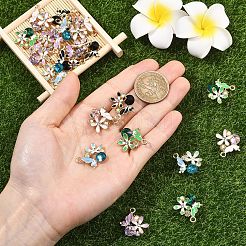 10шт 5 цвета подвески из сплава со стразами&nbsp;FIND-YW0011-54