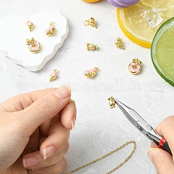 10 шт. 5 стиля подвески-подвески из латуни с эмалевым покрытием&nbsp;KK-CJ0002-97