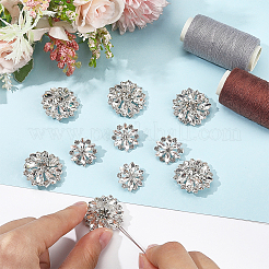 16 шт. 2 стиля латунных пуговиц со стразами на ножке&nbsp;FIND-AR0006-56