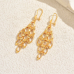 Серьги-кольца из латуни с ромбами&nbsp;LP1975