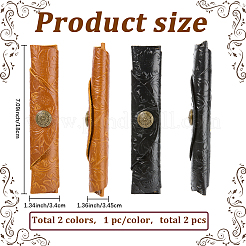 2 шт. 2-цветный пенал из коровьей кожи&nbsp;AJEW-GF0011-77