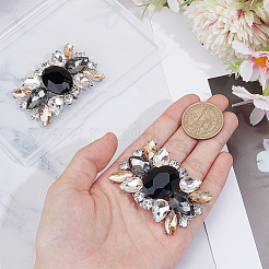 2 шт. пряжки для обуви из сплава со стразами&nbsp;AJEW-ME0001-35