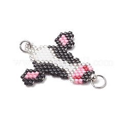 Подвески-соединители из стеклянных бусинок&nbsp;PALLOY-MZ01045