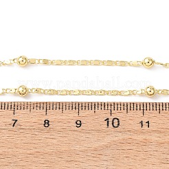 Цепочки из овальных звеньев с круглыми шариками из латуни толщиной 1.5 мм&nbsp;NJEW-H086-02G