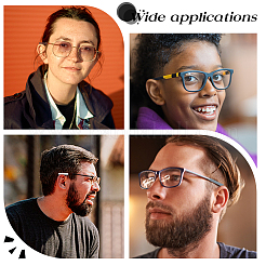 8 пара 4-х цветных силиконовых дужек для очков&nbsp;FIND-WR0012-54