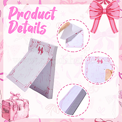 Квадратные с бантовым узором бумажные блокноты для заметок&nbsp;DIY-WH20082-05A