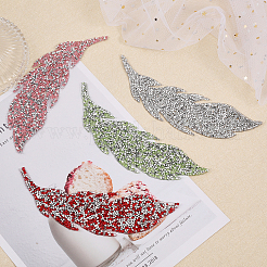 8 шт. 8-х цветные стразы горячей фиксации в форме листа&nbsp;DIY-CA0005-47