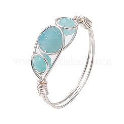 Круглое натуральное розовое кварцевое кольцо с аметистом&nbsp;RJEW-JR00757