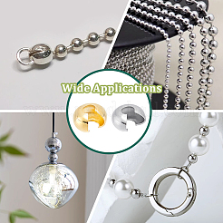 50 шт. 2-х цветные крышки для обжимных бусин из нержавеющей стали 304&nbsp;STAS-GA0001-86