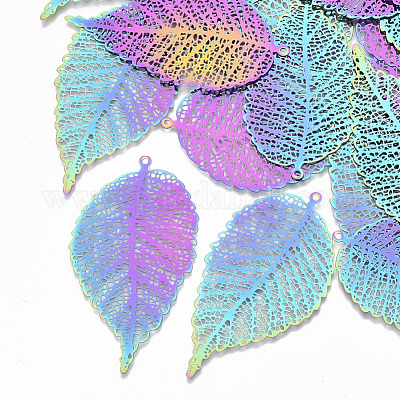 Ионное покрытие(ip) 201 нержавеющая сталь филигранные большие подвески&nbsp;STAS-S108-85-1