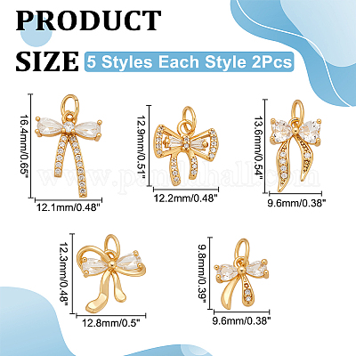 10шт 5 стиля латунный кулон&nbsp;KK-WR0001-59-1