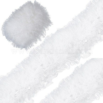 3 ярд плиссированной кружевной отделки из полиэстера&nbsp;OCOR-CY0001-02B-1