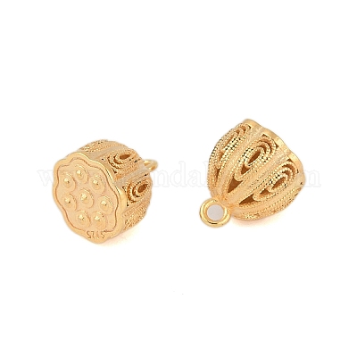 925 серебряная подвеска в форме полого стручка лотоса&nbsp;LS-STER-P060-21G-1