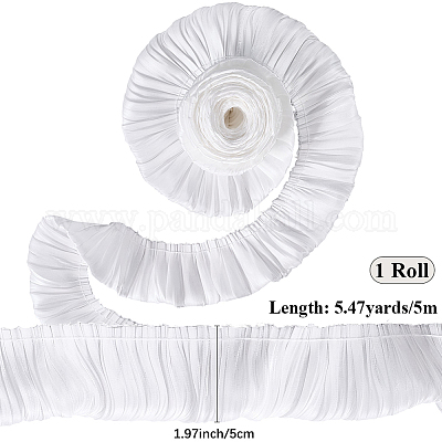5 м двухслойная полиэстеровая плиссированная кружевная лента&nbsp;OCOR-CY0001-41D-1