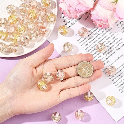 8 шт. прозрачные смоляные бусины&nbsp;RESI-YW0005-96C-1