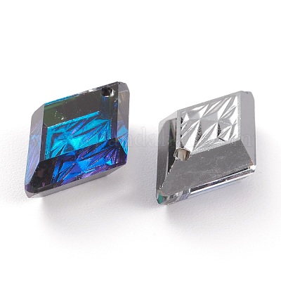 Подвески из тисненого стекла со стразами&nbsp;GLAA-J101-04B-001BB-1