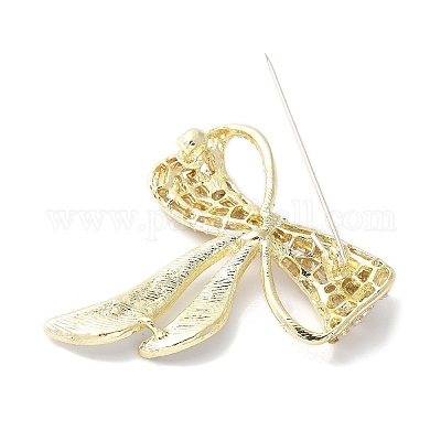 Броши-банты из сплава со стразами для одежды рюкзака&nbsp;LS-JEWB-F038-01LG-1