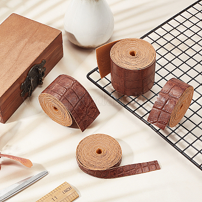 Ткань из искусственной кожи с рисунком аллигатора&nbsp;AJEW-WH0034-92A-02-1