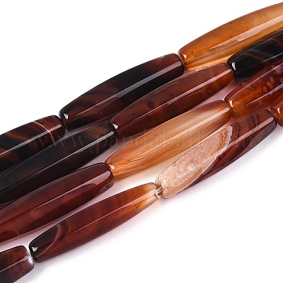 Окрашенные естественный агат бисер пряди&nbsp;G-T144-54A-01-1