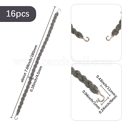 16 шт. полиэстеровые скрепки с железным крючком&nbsp;AJEW-SP0001-63D-1