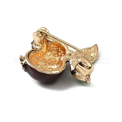 Брошь из светло-золотистого сплава с эмалью&nbsp;LS-JEWB-K018-32B-KCG-1