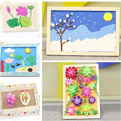 Панели холста картины дерева&nbsp;LS-WOOD-WH0109-07-1