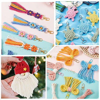 120м хлопчатобумажных ниток 12 цветов для вязания&nbsp;DIY-SC0028-62-1