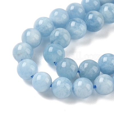 Природные Аквамарин бисер нитей&nbsp;G-D327-C03-6mm-1