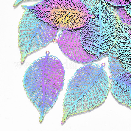 Ионное покрытие(ip) 201 нержавеющая сталь филигранные большие подвески&nbsp;STAS-S108-85-1