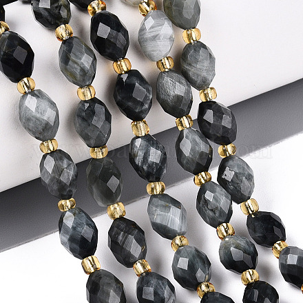 Натуральный орлиный глаз бусы&nbsp;G-N342-35-8x6-03-1