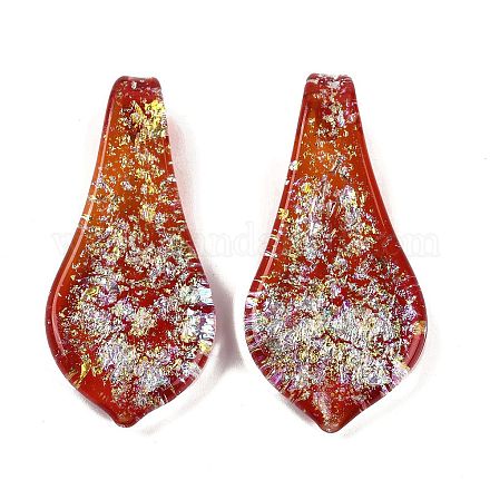 Lampwork большие кулоны&nbsp;FOIL-K003-01F-1