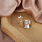 2Pcs Alloy Finger Rings Sets, Platinum, Butterfly, Inner Diameter: 16~19mm
