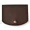 Imitation Leather Bag Cover, Rectangle with Round Corner & Alloy Brads, Bag Replacement Accessories, Coconut Brown, 10.1x12x0.15~0.95cm, Hole: 1mm