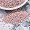 MIYUKI Delica Beads, Cylinder, Japanese Seed Beads, 11/0, (DB1525) Matte Opaque Pink Champagne AB, 1.3x1.6mm, Hole: 0.8mm, about 2000pcs/10g