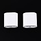 ABS Plastic Beads, Square, 2-Hole, Suitable For 5~6mm Cord, White, 15x15x8.5mm, Hole: 4.8mm