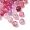 Transparent Acrylic Beads, Flat Round, Two Tone, Orchid, 7x4mm, Hole: 1.8mm, 65~70Pcs/set