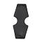 Plastic Display Cards, Used For Necklaces, Black, 123.5x50.5x0.1mm