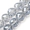 Transparent Electroplate Glass Beads Strands, Round, Faceted, Gainsboro, 19.5x17.5mm, Hole: 2.3mm, about 20pcs/strand, 14.09 inch(35.8cm)