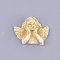 Resin Cabochons, Spray Painted, Angel, Goldenrod, 25x31x9.5mm