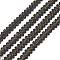 Metallic Polyester Ribbon, Herringbone Ribbons, for Home Decoration, Wrapping Gifts & DIY Crafts, Black, 1/2 inch(12mm)