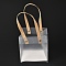 Valentine's Day Transparent Rectangle Plastic Bags, with Handle, for Shopping, Crafts, Gifts, Clear, 23.3x12cm, 10pcs/bag
