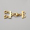 304 Stainless Steel Chain Extender, with Layering Clasps, Real 18K Gold Plated, 38mm