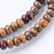 Natural Leopard Skin Jasper Bead Strands, Rondelle, 6x4mm, Hole: 1mm, about 95~98pcs/strand, 14.17~14.96 inch