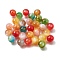Resin Beads, Round, Two Tone, with Glitter Powder, Mixed Color, 10mm, Hole: 1.8~2mm