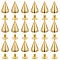 100Pcs Alloy Rivets, Cone, Golden, 9.5x6.5mm