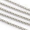 Tarnish Resistant 304 Stainless Steel Rolo Chains, with Spool, Unwelded, Stainless Steel Color, 3.0x1mm, about 328.08 Feet(100m)/roll