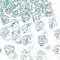 Transparent Acrylic Beads, AB Color, Flower, Turquoise, 11.5x11.5mm, Hole: 1.8mm, about 780pcs/500g