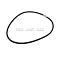 Rubber Necklace Making, with Brass Box Clasps, Black, 18.5 inch