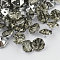 2-Hole Taiwan Acrylic Rhinestone Octagon Buttons, Faceted & Silver Plated Pointed Back, Light Grey, 22x25x10mm, Hole: 2mm
